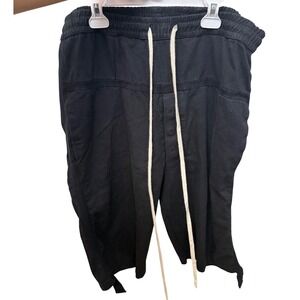 Thom Krom Black Drop Crotch Jogger Pants M ST 64 Mens Large Cotton Avant Garde